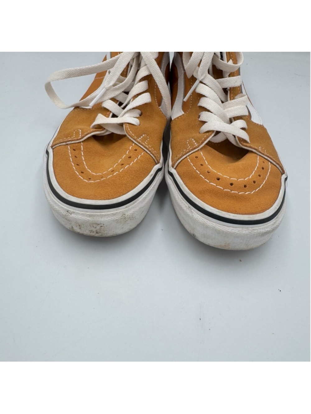Vans Men's Sk8-Hi Suede Canvas Sneaker in Amazing Desert Sun / True White 6.5 - Picture 3 of 12